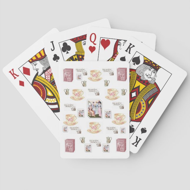 Tea-uppspelningskortsdäck Spel Kort (Baksidan)