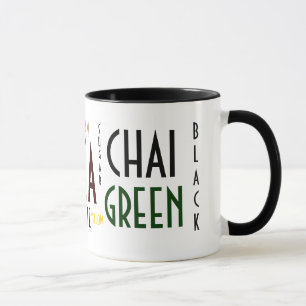 Tea uttrycker Collagemuggen Mugg