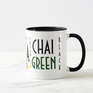 Tea uttrycker Collagemuggen Mugg