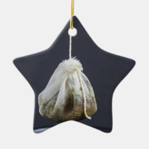 Tea-väskan hängs i kopp julgransprydnad keramik