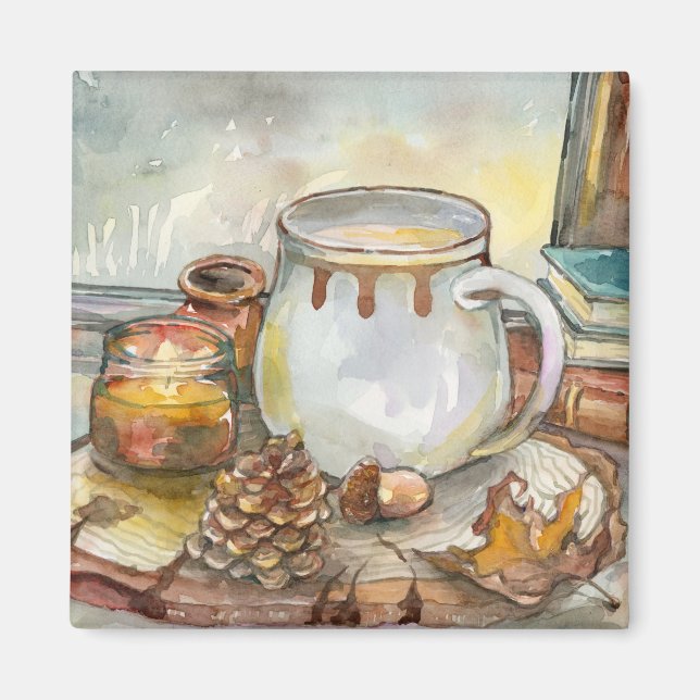 Tea vid fönstret magnet (Framsidan)