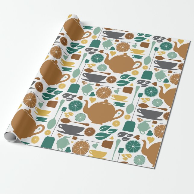 Tea Wrapping Papper Presentpapper (Utrullad)