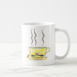 teabag i en tekopp kaffemugg