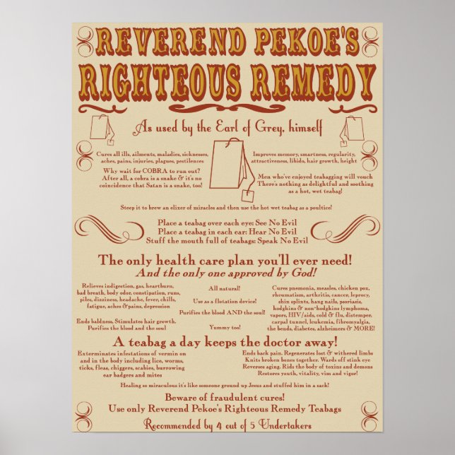 Teabag Miracle Cure Poster (Framsidan)