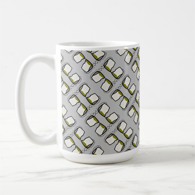 Teabag Tea Digital Art Design Kaffemugg (Vänster)