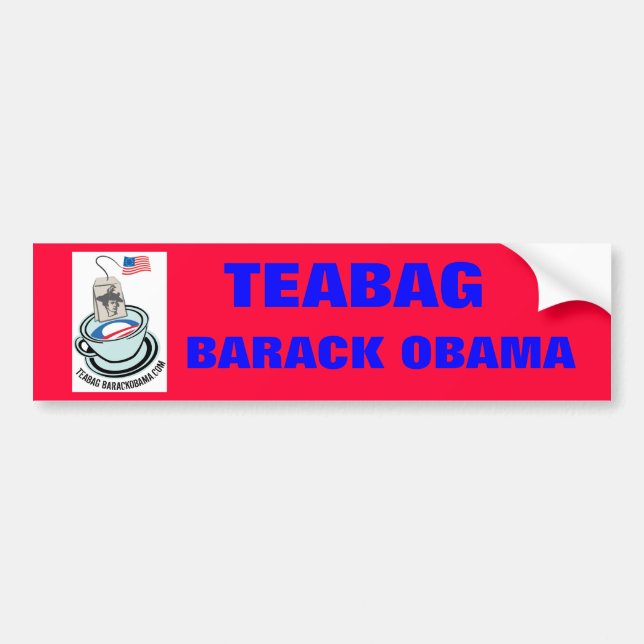 TeabagBarack Obama bildekal (Framsidan)