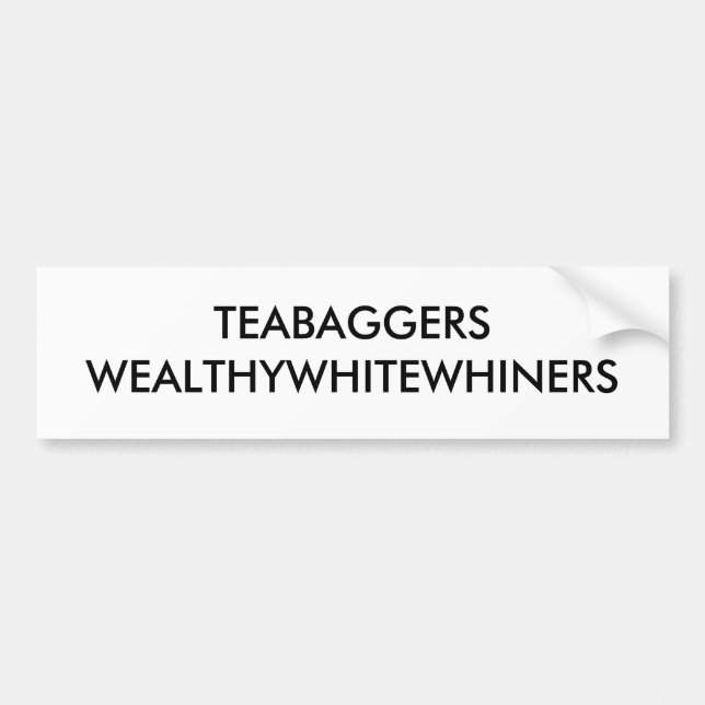 TEABAGGERS WEALTHYWHITEWHINERS BILDEKAL (Framsidan)