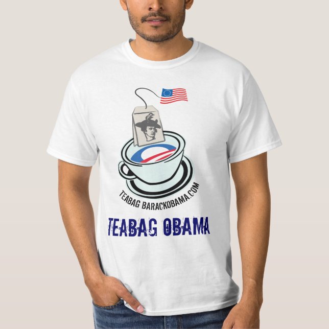 TEABAGOBAMA skjorta T Shirt (Framsida)