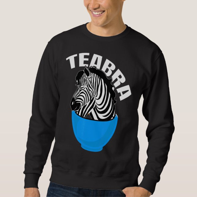 Teabra Tea Zebra Lång Ärmad Tröja (Framsida)
