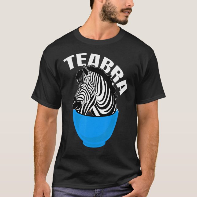 Teabra Tea Zebra T Shirt (Framsida)