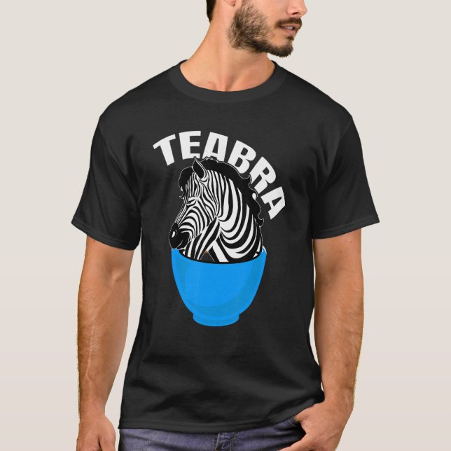 Teabra Tea Zebra T Shirt (Framsida)