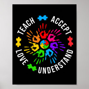 Teach Accepterar Kärlek förstår kvinnoläraryrket L Poster