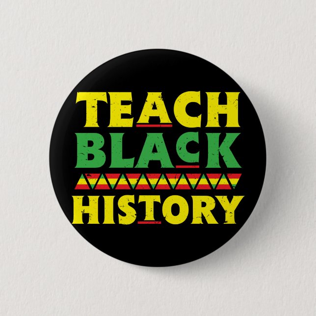 Teach Black History School Funny Black Teacher Knapp (Framsida)