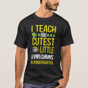 Teach Cutest Leprechaun Kindergarten St Patricks D T Shirt
