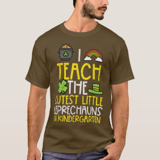 Teach Cutest Leprechaun Kindergarten St Patricks D T Shirt