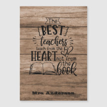 TEACH from HEART not A BOK LÄRARE Namngiven Gift