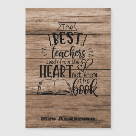 TEACH from HEART not A BOK LÄRARE Namngiven Gift