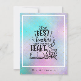 TEACH from HEART not A BOK LÄRARE Namngiven Gift