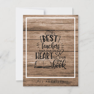 TEACH from HEART not A BOK LÄRARE Namngiven Gift