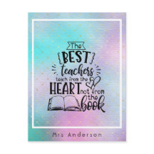 TEACH from HEART not A BOK LÄRARE Namngiven Gift