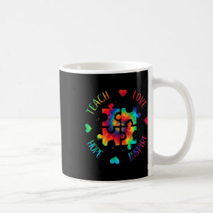 Teach Hope Kärlek Inspire Autism Awareness Lacher Kaffemugg