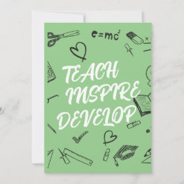 TEACH INSPIRE DEVELOP Teacher Card Tack Kort