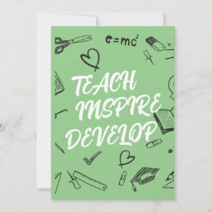 TEACH INSPIRE DEVELOP Teacher Card Tack Kort