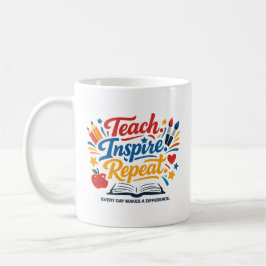 Teach - Inspire - Repeat  Kaffemugg