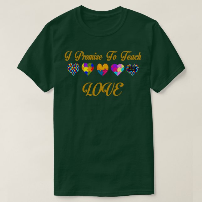 Teach Kärlek för lärarpara Sped Autism Equality T Shirt (Design framsida)