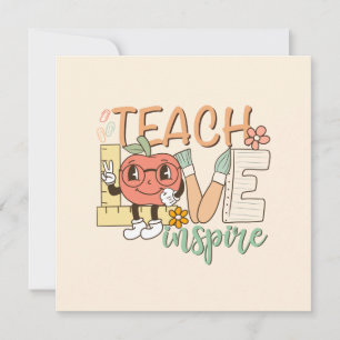 Teach Kärlek Inspire - Cute School Supplies