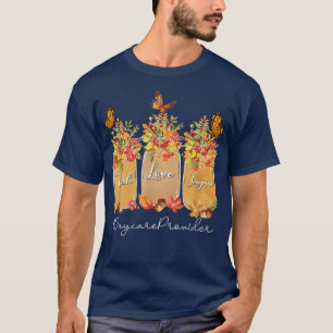 Teach Kärlek Inspire Daycare Provider hösten Tr T Shirt