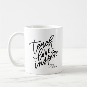 Teach Kärlek Inspire, ditt namn Kaffemugg