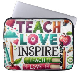 TEACH KÄRLEK INSPIRE FÄRG FULLT DISIGNElectronics Laptop Fodral