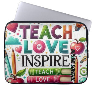 TEACH KÄRLEK INSPIRE FÄRG FULLT DISIGNElectronics Laptop Fodral