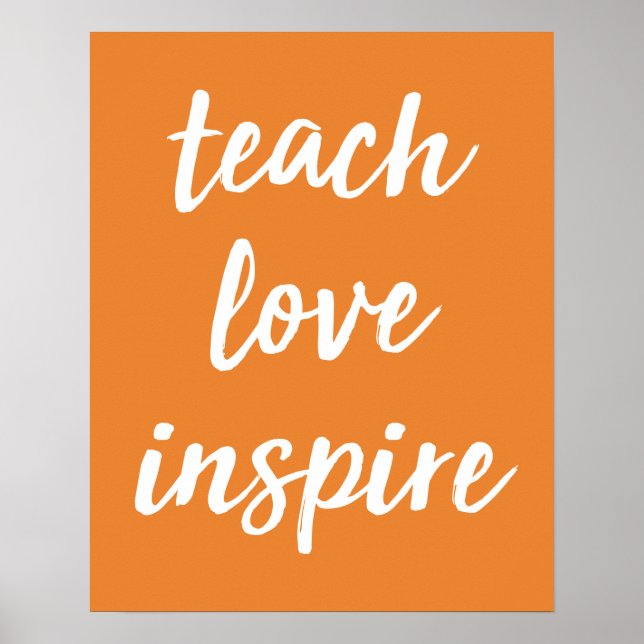 Teach Kärlek Inspire | Idéfras Poster (Framsidan)