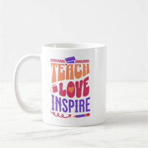 Teach Kärlek Inspire - inspirationslärarkonst Kaffemugg