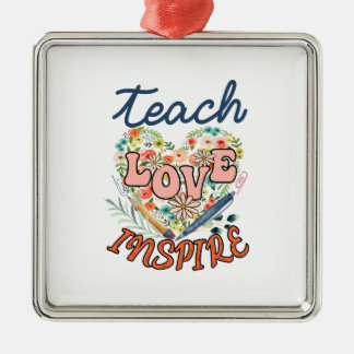 Teach Kärlek Inspire Julgransprydnad Metall