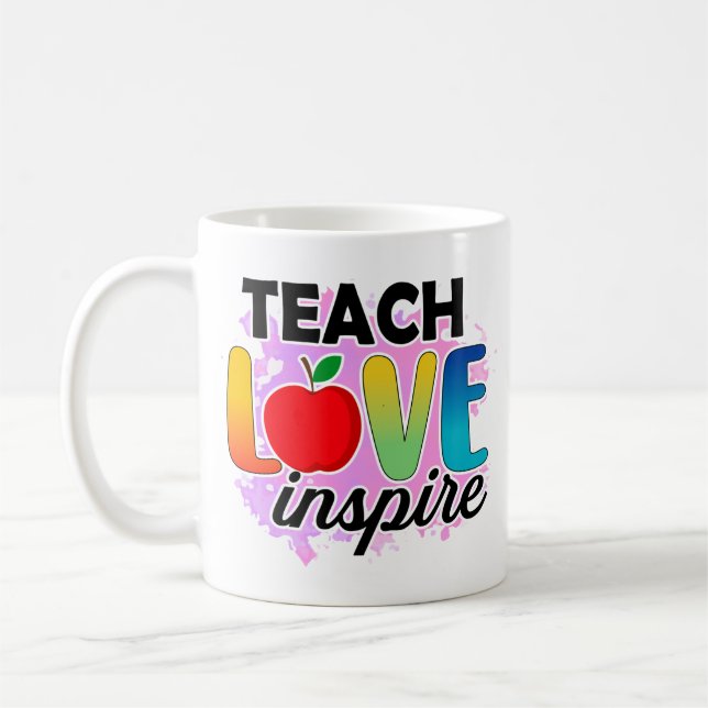 Teach Kärlek Inspire Kaffemugg (Vänster)