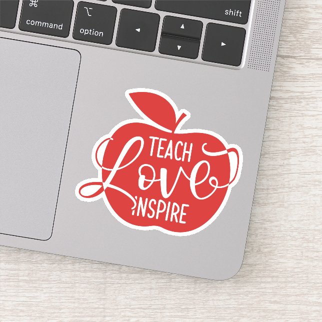Teach Kärlek Inspire Klistermärken (Detalj)