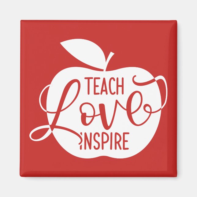 Teach Kärlek Inspire Magnet (Framsidan)