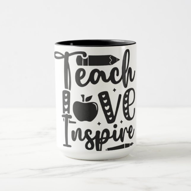 Teach, Kärlek, Inspire-Mugg Mugg (Center)