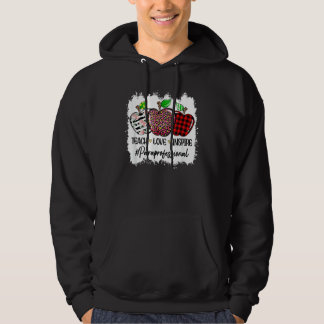 Teach Kärlek Inspire ParaProfessional Back to scho Hoodie