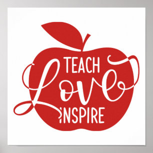 Teach Kärlek Inspire Poster
