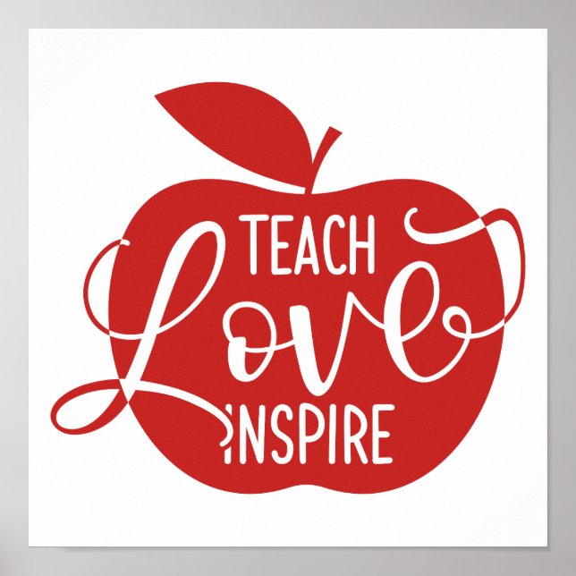 Teach Kärlek Inspire Poster (Framsidan)