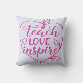 Teach Kärlek Inspire Script Design Kudde