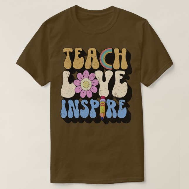 Teach Kärlek Inspire T Shirt (Design framsida)