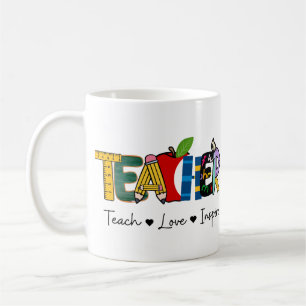 Teach Kärlek Inspire Teacher Day-gåva Kaffemugg