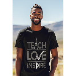 Teach Kärlek Inspire Teacher Inspirational T Shirt