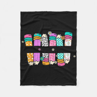 Teach Kärlek Inspire Teacher Pencil Back to school Fleecefilt