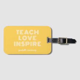 Teach Kärlek Inspire Teacher-utvärderingsdag Bagagebricka